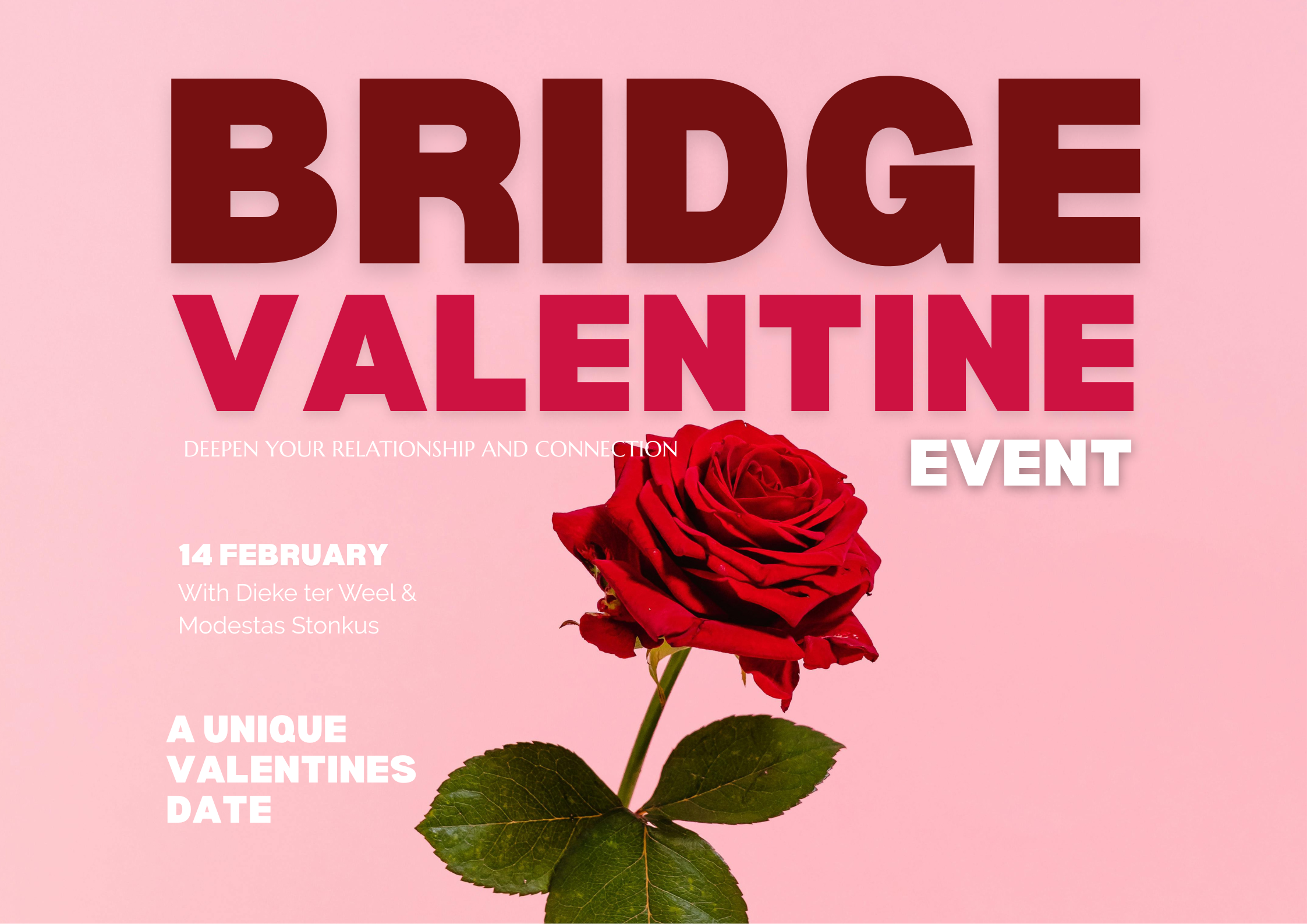BRIDGE valentijnsevent: verdiep jullie verbinding en verrijk jullie inzichten (voertaal Engels)